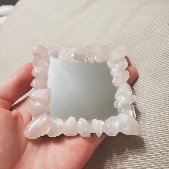 🎀2FOR15🎀Crystal mirror rose quartz - Picture 2 of 3